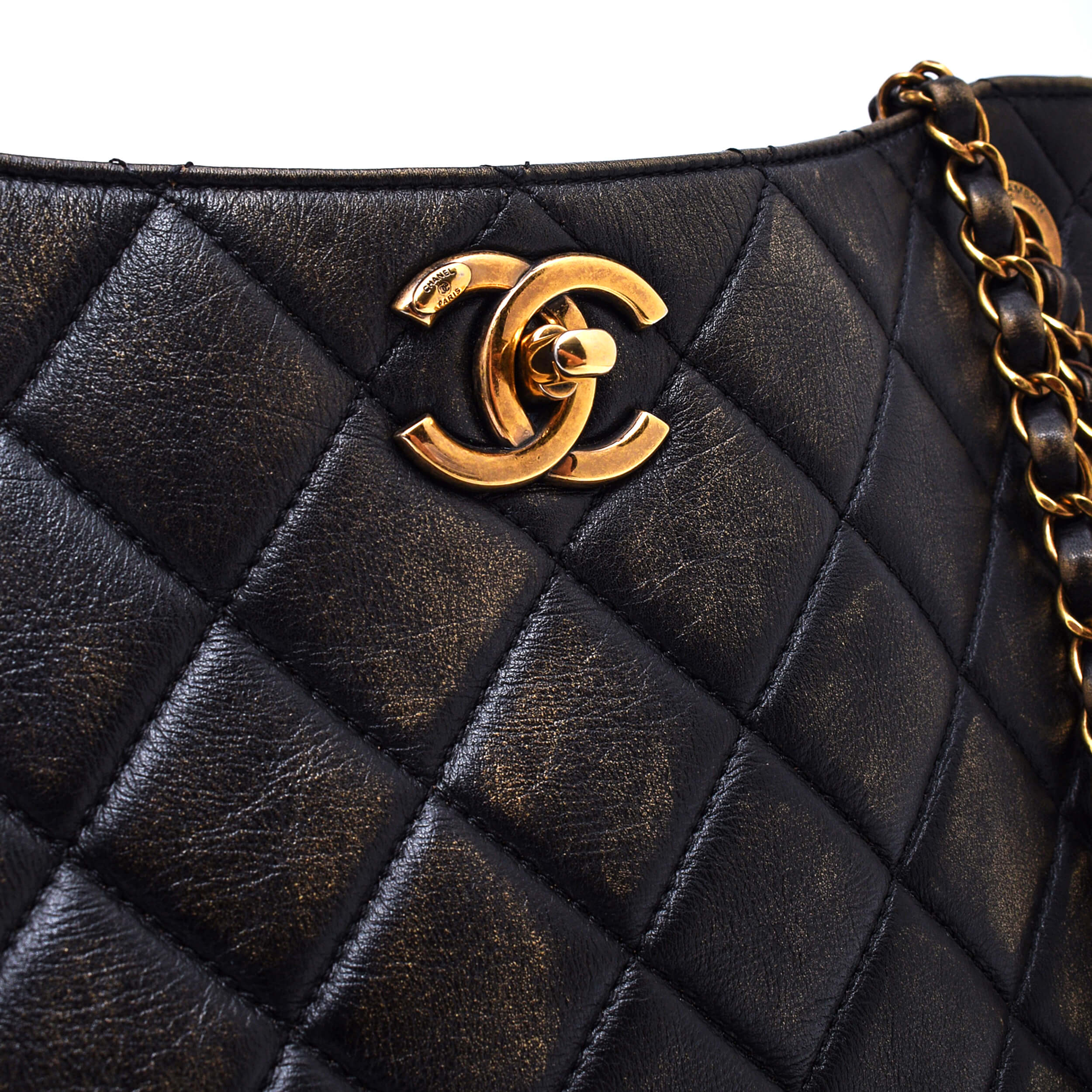 Chanel - Bronze Quilted Calfskin Leather Paris Dallas Metiers Fringe Hobo Bag